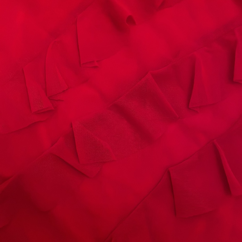 Red Mini Ruffled Dress - Picture 4 of 4